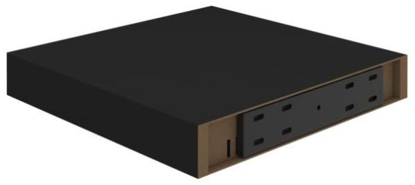 vidaXL Schweberegal Schwarz 23x23,5x3,8 cm MDF 323823 Bild 5