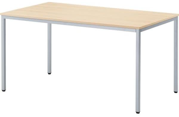 Soennecken Konferenztisch 1.400x800mm Gestell alusilber Platte ahorn