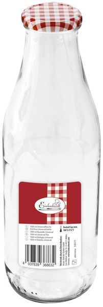 Einkochwelt Flasche 1000 ml TO48 mit Schraubdeckel