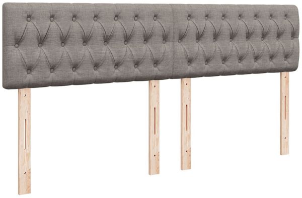 vidaXL Boxspringbett mit Matratze Taupe 200x200 cm Stoff 3288306 Bild 7