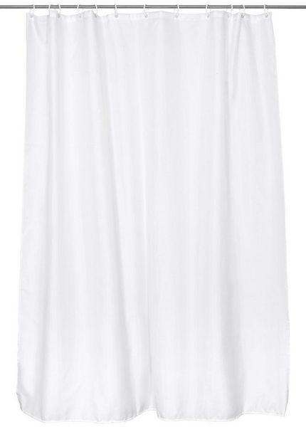ZOLLNER Duschvorhang Breite 180 cm (Set), 100% Polyester, Anti-Schimmel-Effekt