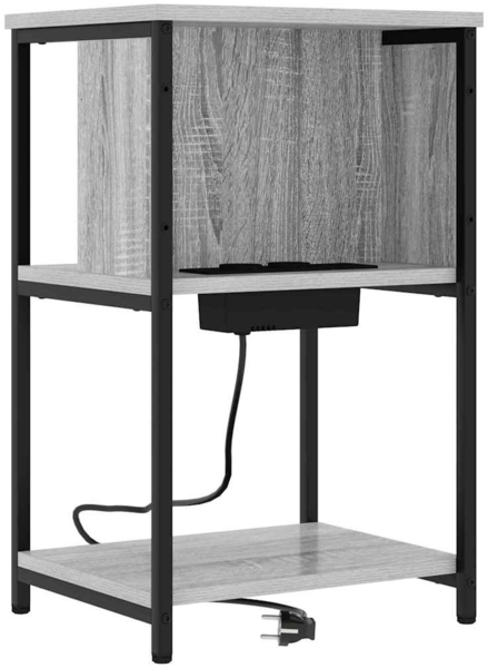 vidaXL Nachttisch Grau Sonoma 38 x 31 x 61 cm Holzwerkstoff 859456
