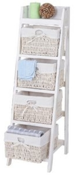 MCW Leiterregal Franca, 4 Maiskorbschubladen Bild 6