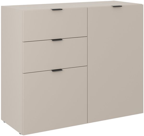 Carryhome 'TINO OFFICE' Kommode, MDF Kaschmir, 104.8 x 87.4 x 40.1 cm, mit Softclose