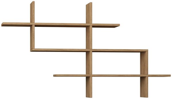 Dmora Regal Aieta, Gestell, Wandregal, Mehrzweckregale, 150x22 h82 cm, Eiche