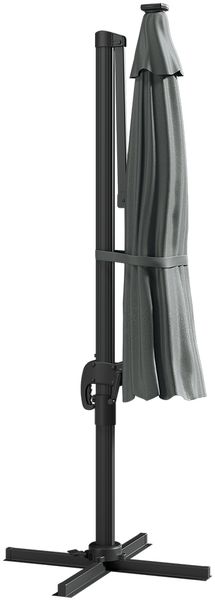 STEELSØN 'Lyrion' Sonnenschirm LED Solar 300x300 cm quadratisch, neigbar und 360-Grad drehbar, anthrazit, Ampelschirm inkl. Abdeckung, UV50+ Bild 13