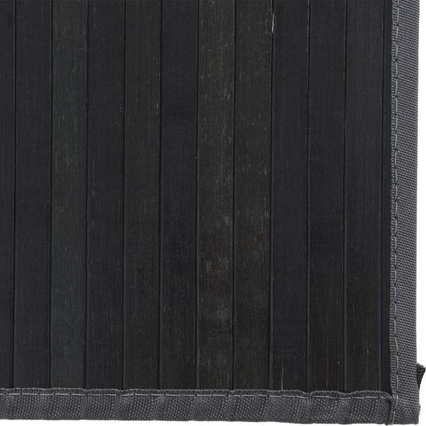 vidaXL Teppich Rechteckig Schwarz 80x1000 cm Bambus 376930 Bild 6