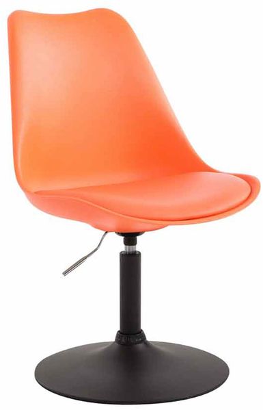 CLP Esszimmerstuhl Maverick Kunststoff drehbar mit Höhenverstellung,orange schwarz