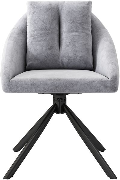 Stuhl 4er-Set, Standardgröße (siehe Abbildung), Grau, Samt, drehbar, ergonomisch,65x59x79 cm Bild 7