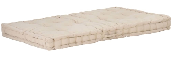 vidaXL Palettenkissen Baumwolle 120×80×10 cm Beige 48680