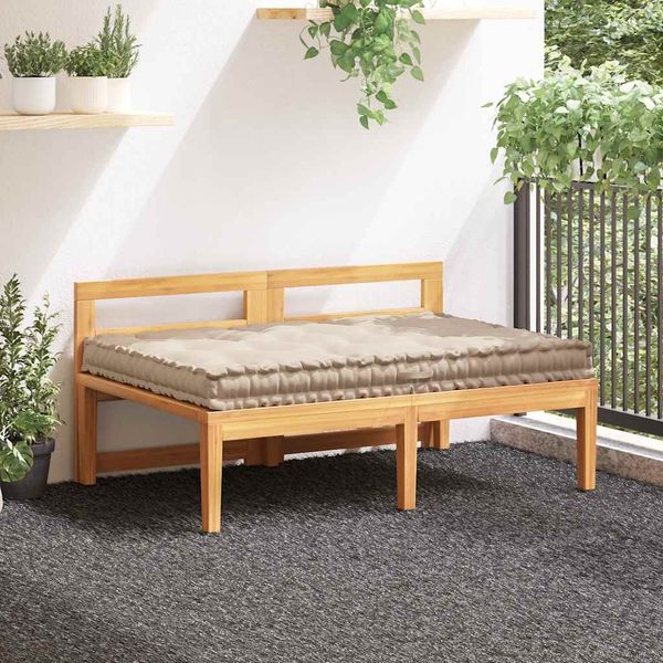 vidaXL Palettenkissen Baumwolle 120×80×10 cm Beige 48680