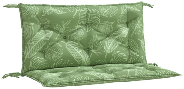 vidaXL Gartenbank-Auflagen, 2 Stk., Polyester, Blattmuster Grün, 100 x 50 x 7 cm Bild 1