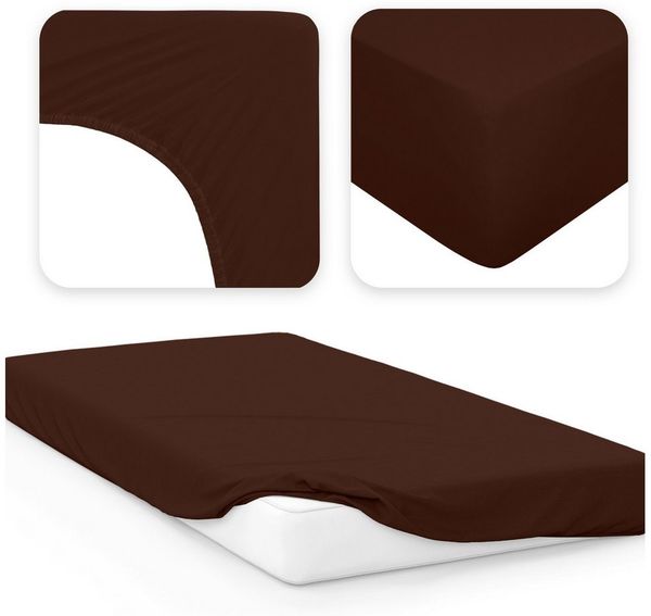 Jacobson Spannbettlaken BOXSPRING & ÜBERLÄNGE aus 100% Baumwolle, für hohe & lange Matratzen, Jersey Bettlaken 160 g/m²