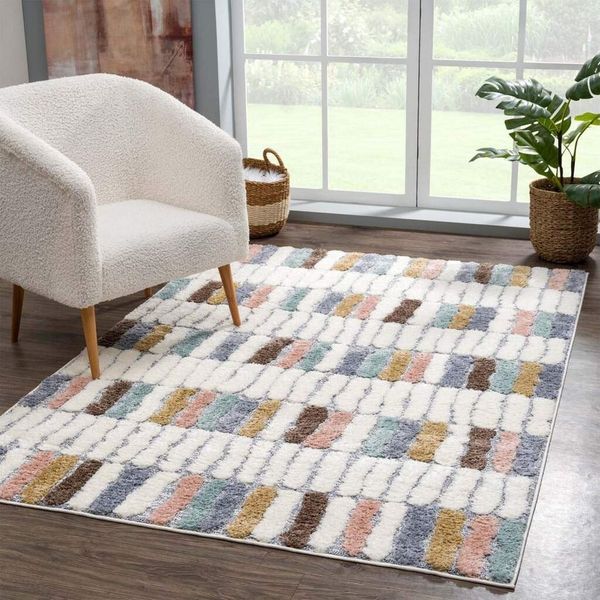 Carpet City Hochflor-Teppich Focus 3032, rechteckig, Höhe: 20 mm, Läufer, Boho, Hochtief-Muster/ 3D-Effekt, für Wohnzimmer, Schlafzimmer