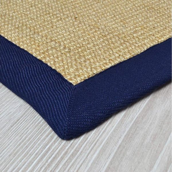 casa pura Sisalteppich Amazonas Natur mit farbiger Bordüre, Teppich in 6 Farben, rechteckig, Höhe: 6 mm, verschiedene Größen & Farben, Fußbodenheizung geeignet