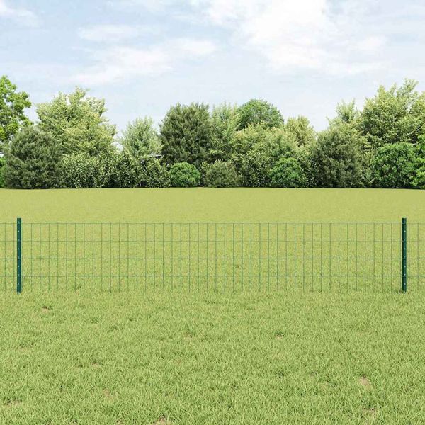 vidaXL Zaun mit Pfosten Grün 3335980