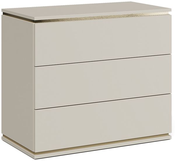 Kommode Linette Cashmere 80 x 70 cm mit 3 Schubladen Vicco