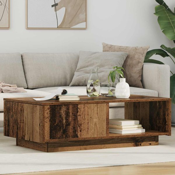vidaXL Couchtisch mit Schubladen Altholz 95 x 55 x 31 cm Holzwerkstoff 8000186