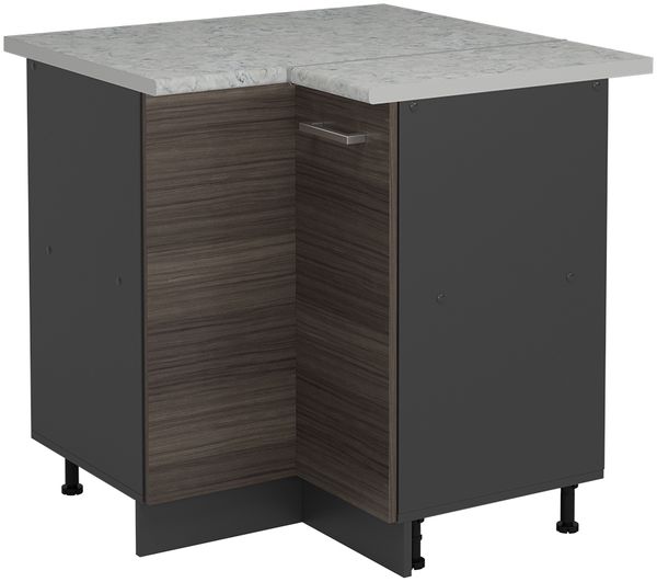 Eckunterschrank R-Line Edelgrau 75.6 cm AP Marmor Vicco