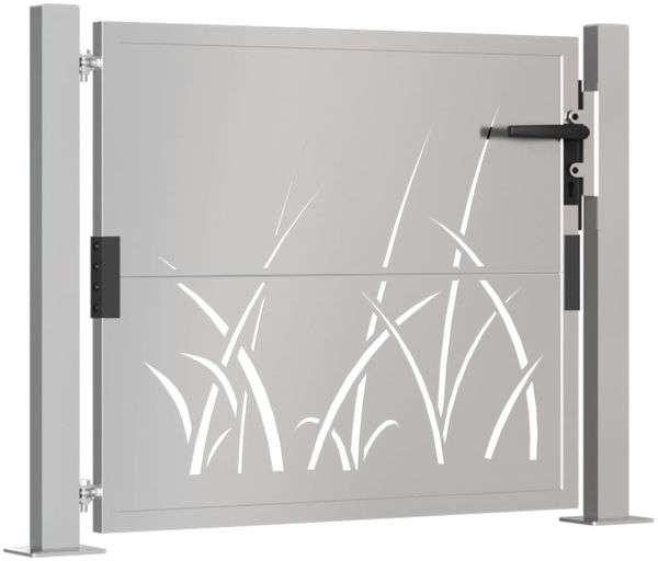 vidaXL Gartentor 100x75 cm Cortenstahl Gras-Design 153172 Bild 3