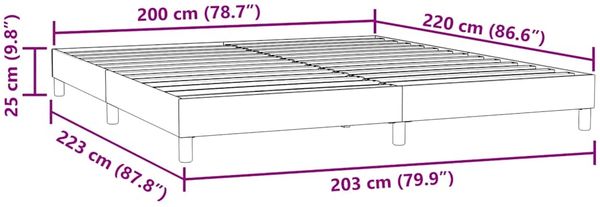 vidaXL Bettgestell ohne Matratze Dunkelgrün 200x220 cm Samt 4101424 Bild 10