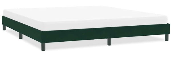 vidaXL Bettgestell ohne Matratze Dunkelgrün 200x220 cm Samt 4101424