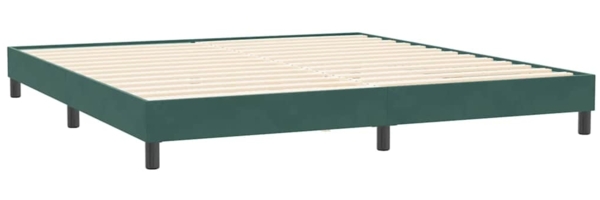 vidaXL Bettgestell ohne Matratze Dunkelgrün 200x220 cm Samt 4101424