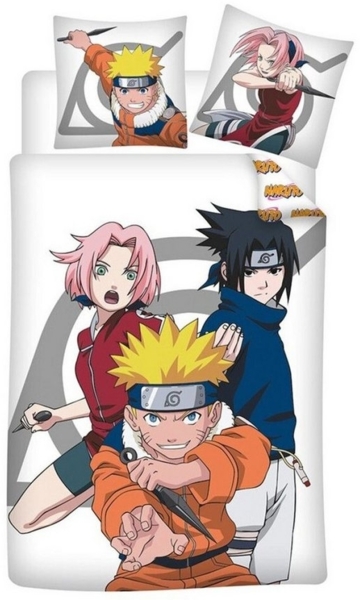Naruto Kinder-Bettwäsche Set – Bettbezug 140x200 cm & Kissenbezug 65x65 cm