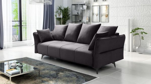 Schlafsofa Sofa 3-Sitzer SADIE Stoff Element Grafit