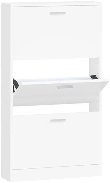 vidaXL Schuhschrank Weiß 59x17x108 cm Holzwerkstoff 342526