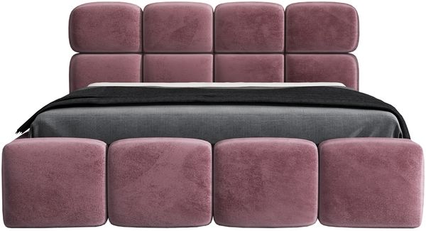 Polsterbett MONAKO 120x200 ohne Matratze mit Bettkasten und Lattenrost. Farbe: Flamingo 14 Bild 3
