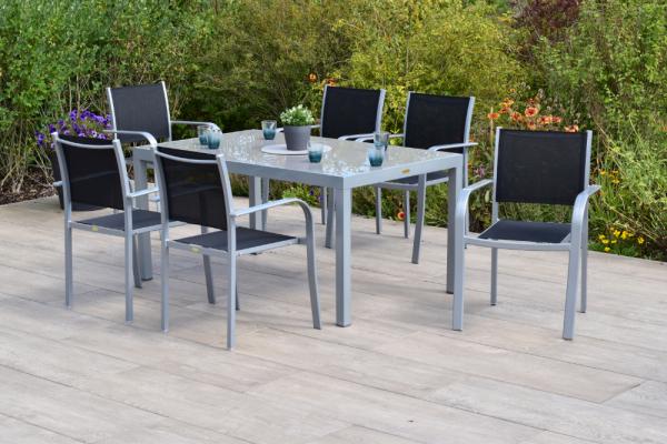 Ostia Set 7tlg, 150x90 cm, schwarz