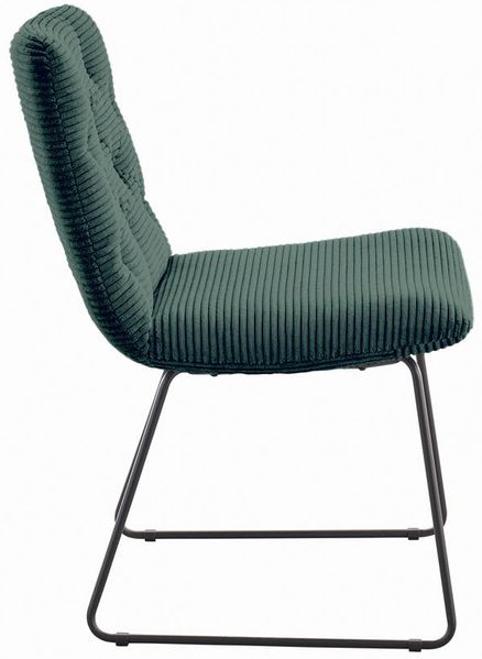 KAWOLA Stuhl NEW CHARME Esszimmerstuhl Cord smaragd 87 x 66 x 52 cm