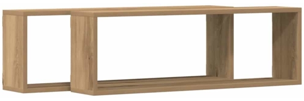 vidaXL Wandregal 2 pcs Artisan-Eiche 80 x 15 x 26 cm Holzwerkstoff 862641
