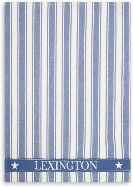 Lexington Geschirrtuch Geschirrtuch Icons Cotton Twill Waffle Striped Blau Weiß