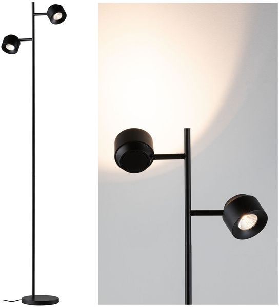 Paulmann 'Puric Pane' LED Stehleuchte dimmbar, Metall schwarz, Höhe: 145 cm