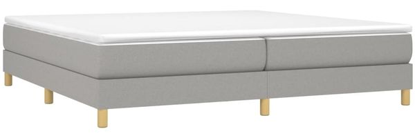 vidaXL Boxspringbett mit Matratze Hellgrau 200x200 cm Stoff, Härtegrad: H2 [3144199] Bild 3
