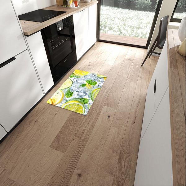 Primedeco Teppich Küchenteppich Zitrusfrische PVC rutschfest abwaschbar Läufer, Rechteckig, Höhe: 3 mm, Pflegeleicht & Wasserabweisend