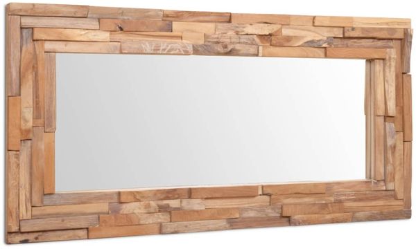 Dekorativer Spiegel rechteckig, Teak, 120x60 cm