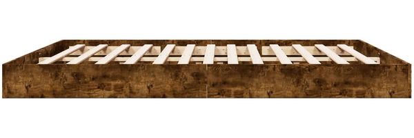 vidaXL Bettgestell ohne Matratze Räuchereiche 180x200 cm Holzwerkstoff 842004 Bild 5