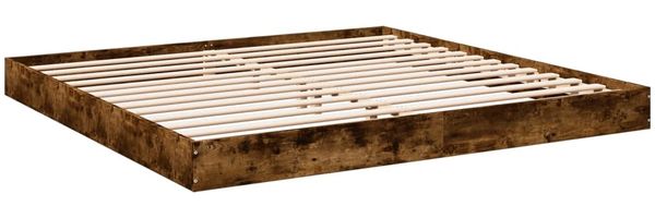 vidaXL Bettgestell ohne Matratze Räuchereiche 180x200 cm Holzwerkstoff 842004 Bild 3