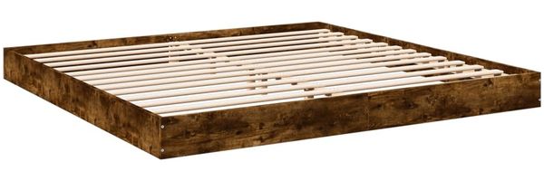 vidaXL Bettgestell ohne Matratze Räuchereiche 180x200 cm Holzwerkstoff 842004 Bild 6