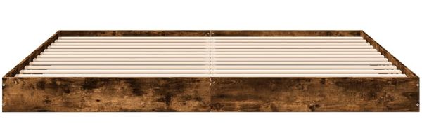 vidaXL Bettgestell ohne Matratze Räuchereiche 180x200 cm Holzwerkstoff 842004 Bild 4