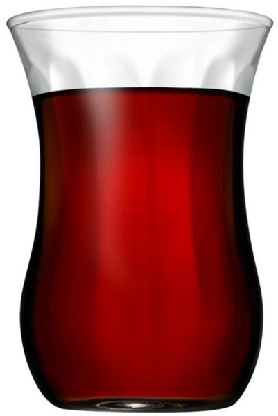 Pasabahce 6 Set 6-tlg. Teeglas Optikli Cay Bardagi Gläser-Set für 6 Personen