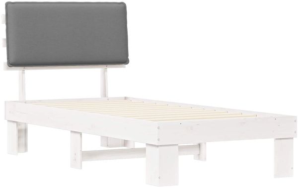vidaXL Bettgestell mit gepolstertem Kopfteil Hellgrau 90 x 190 cm 877318 Bild 4