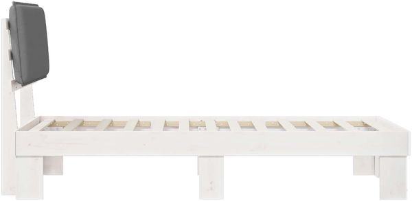 vidaXL Bettgestell mit gepolstertem Kopfteil Hellgrau 90 x 190 cm 877318 Bild 6