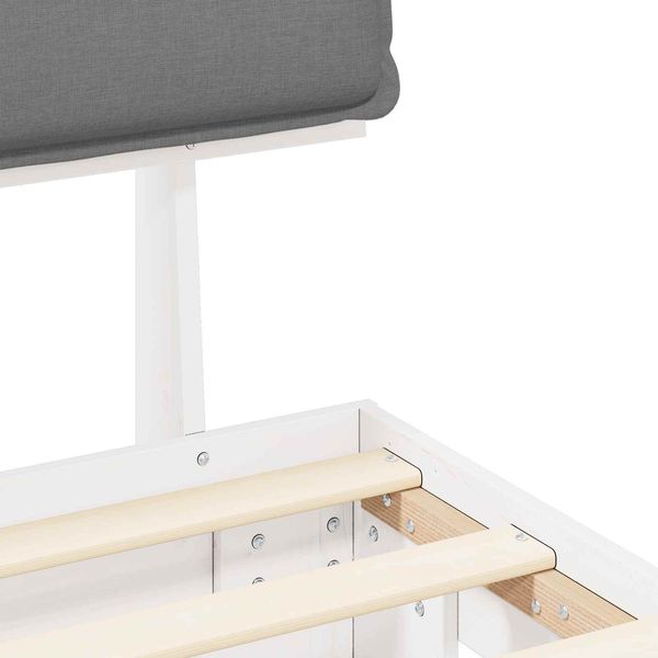 vidaXL Bettgestell mit gepolstertem Kopfteil Hellgrau 90 x 190 cm 877318 Bild 8