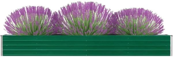 Hochbeet für Garten OSKAR Grün 320x40x45cm Verzinkter Stahl Hochbeet Metall Gartenbeet Kräuterbeet Blumenbeet Beet hoch Frühbeet für Garten Gemüsebeet Bild 3