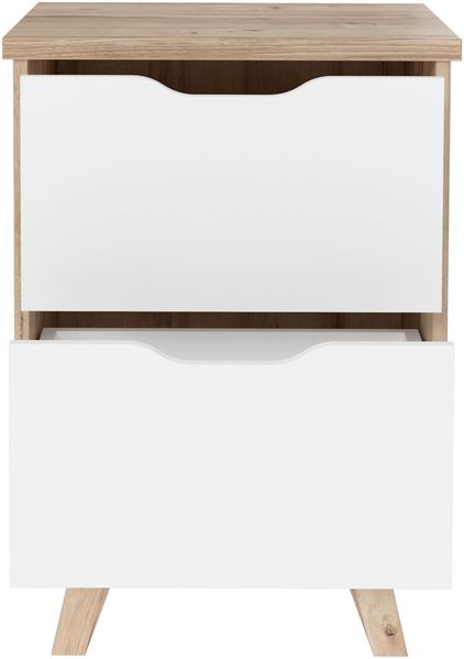 FORTE Vankka Kommode, Holzwerkstoff, Braun/Weiß, 45 x 63,9 x 42 cm Bild 3
