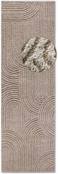 ELLE DECORATION Hochflor-Teppich Chappe, rechteckig, Höhe: 18 mm, Shaggy, Läufer, flauschig, weich, Langflor, modern, Hoch Tief Effekt